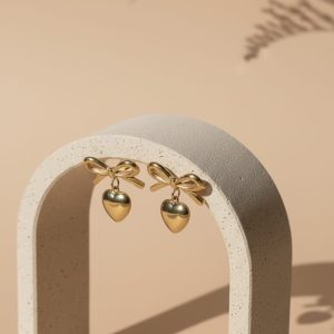 Golden hoop earrings