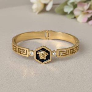 Versace head bracelet gold
