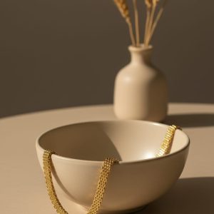 Golden Braided Chain Necklace